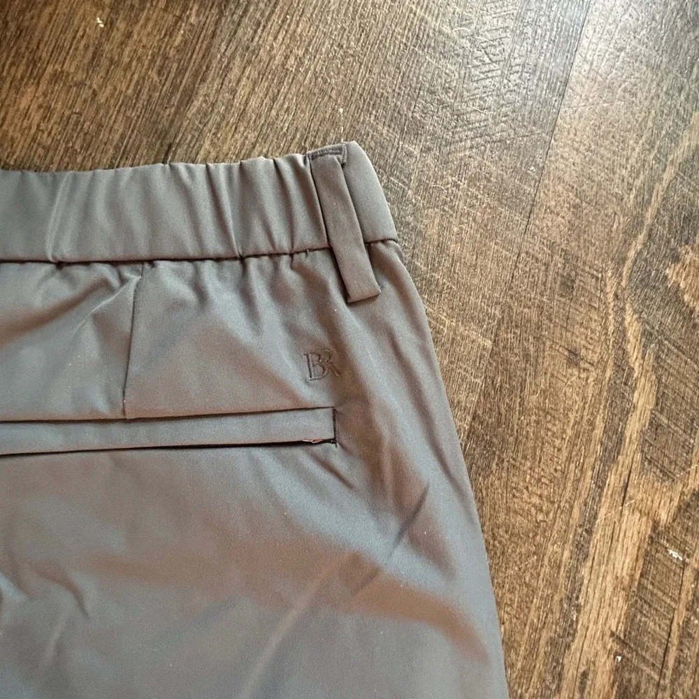 Banana Republic Mens Commuter Flex Pants Gray Performance Stretch 38x29 Slim Fit